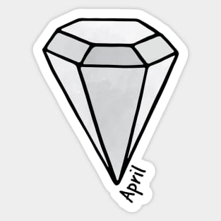 April Diamond Birthstone Sticker